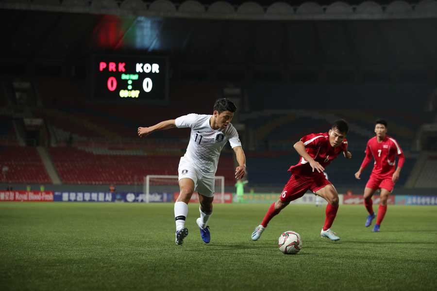“南北対決”では北朝鮮による徹底的な措置が施された【写真:Getty Images】
