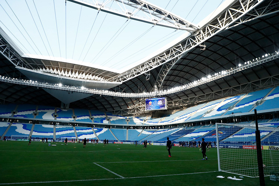 試合が行われた近代的なアル・ジャヌーブ・スタジアム【写真提供:横浜F・マリノス】