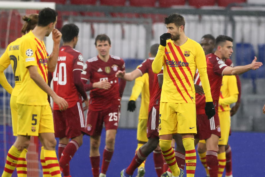 バイエルンに0-3と完敗だったバルセロナ【写真:Getty Images】