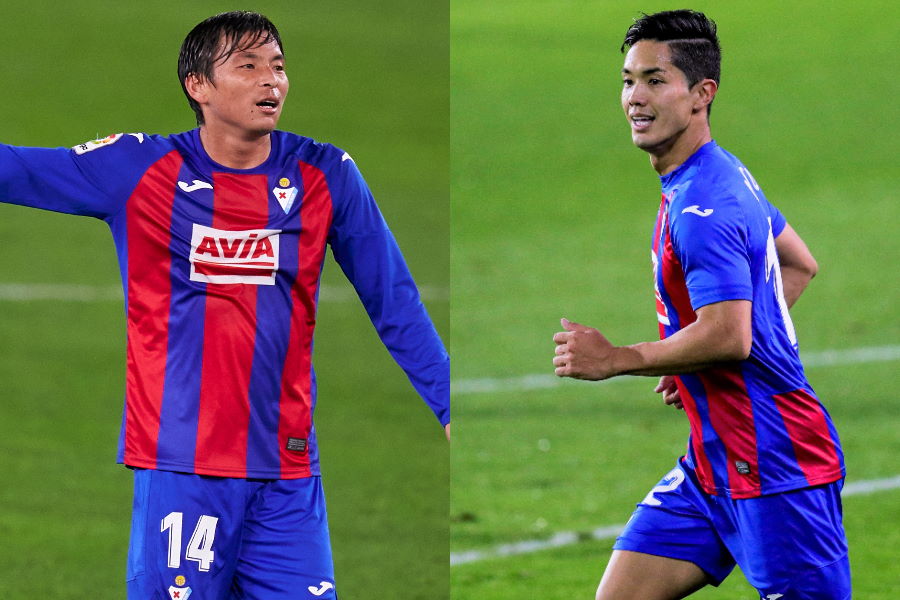 エイバルに所属する乾と武藤【写真:Getty Images】