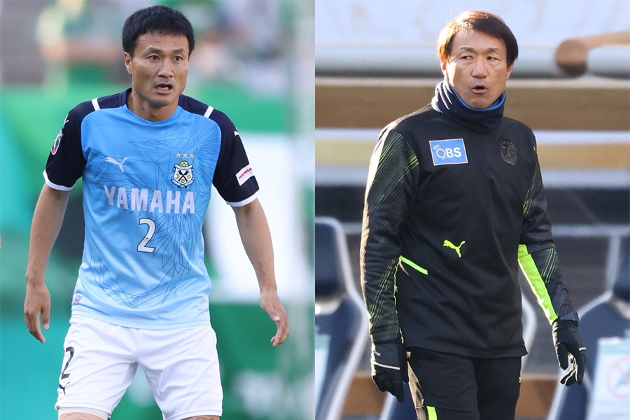 ジュビロ磐田との契約満了が発表されたMF今野泰幸とガンバ大阪の片野坂新監督【写真：高橋 学】