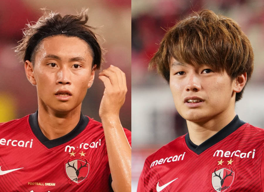 鹿島のMF荒木遼太郎とFW上田綺世【写真：Getty Images】