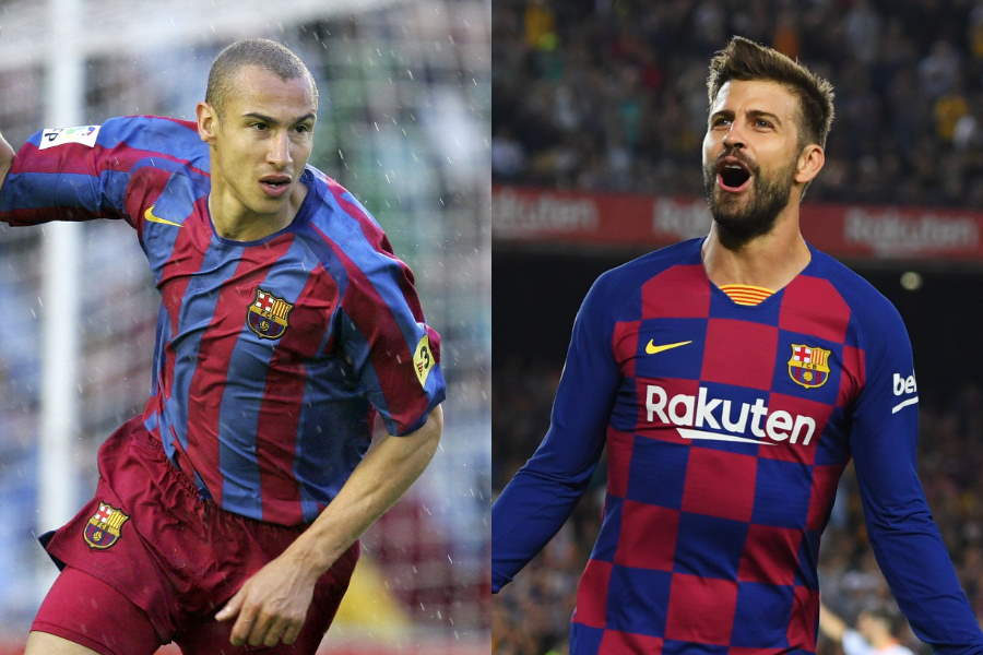 クラブで両者と同僚になったラーション（左）とピケ【写真：Getty Images】