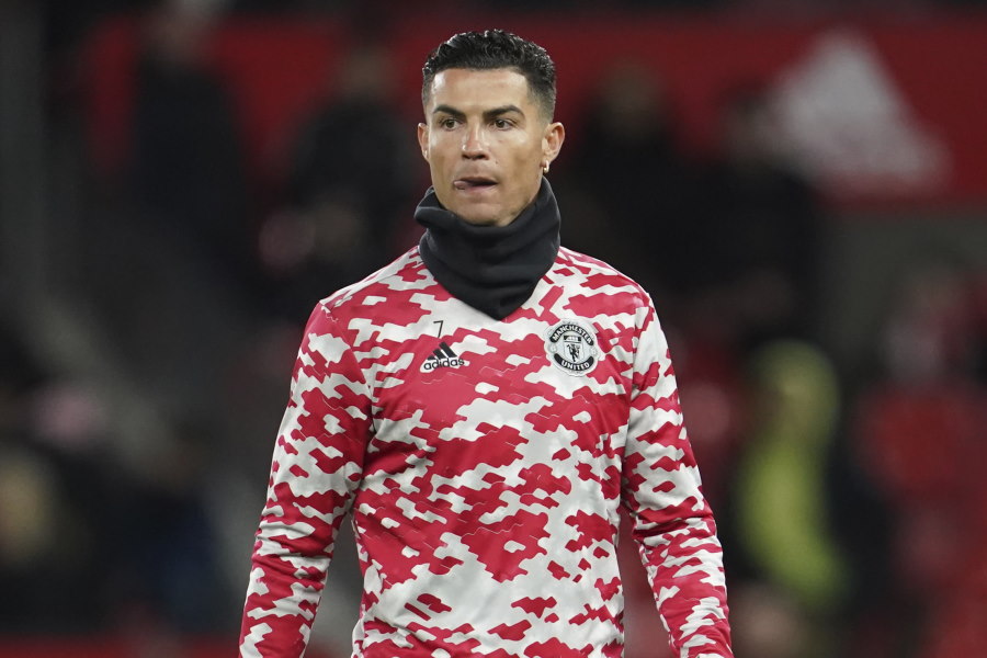 マンUでプレーするC・ロナウド【写真：AP】