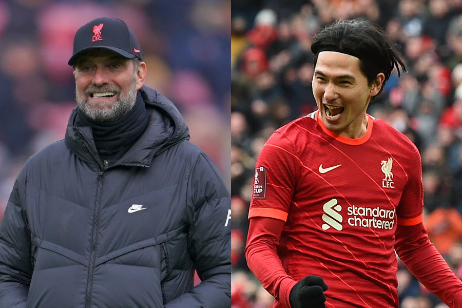 リバプールのクロップ監督とMF南野拓実【写真：Getty Images ＆ AP】