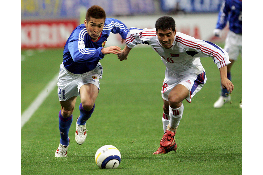 北朝鮮代表はDF南成哲（16番）のゴールで一時同点に追いつく【写真：Getty Images】