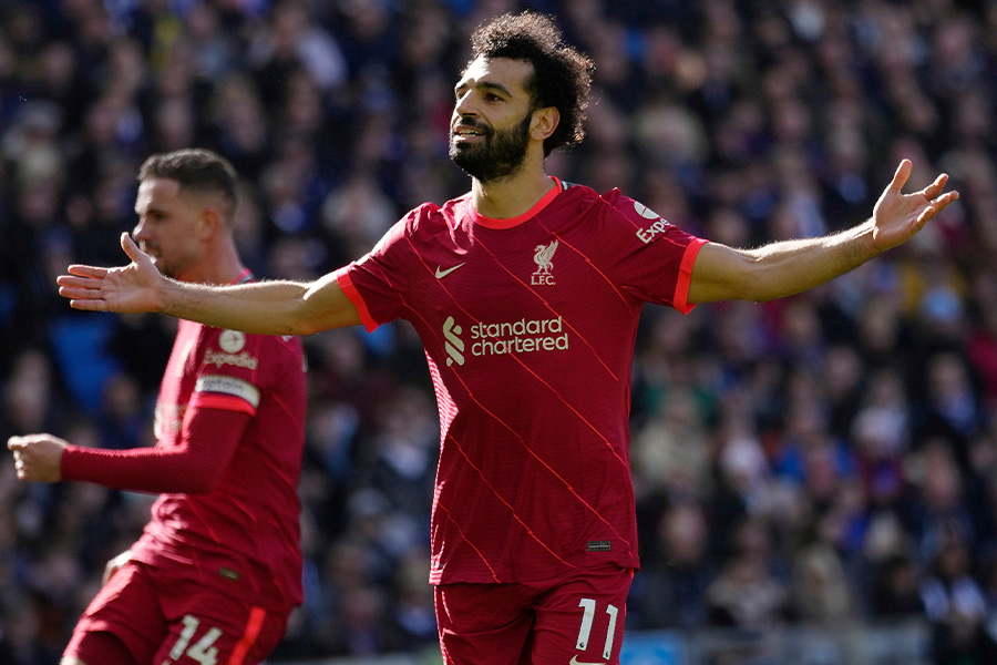 リバプールで活躍するFWモハメド・サラー【写真：AP】