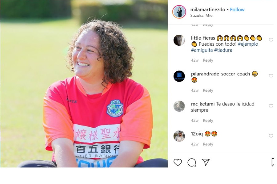 JFL初の外国人女性監督、ミラグロス・マルティネス監督【※画像：本人公式Instagramのスクリーンショットです】