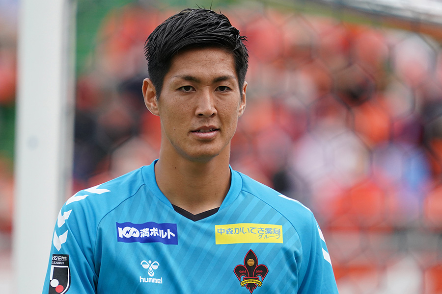 岡山戦で退場処分となったGK後藤雅明(写真は2021年のときのもの)【写真:Getty Images】