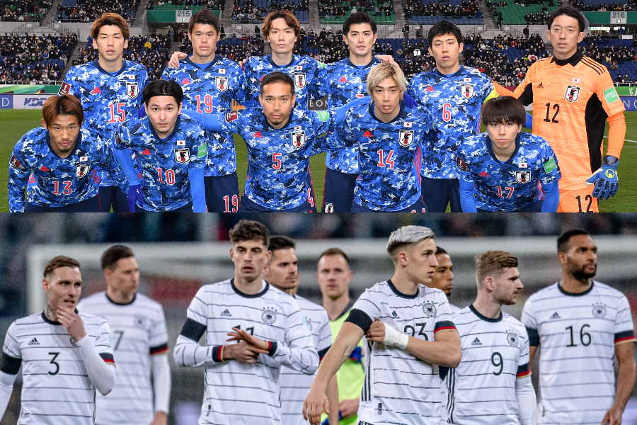 初戦で対戦する日本代表とドイツ代表【写真：(C) JFA & Getty Images】