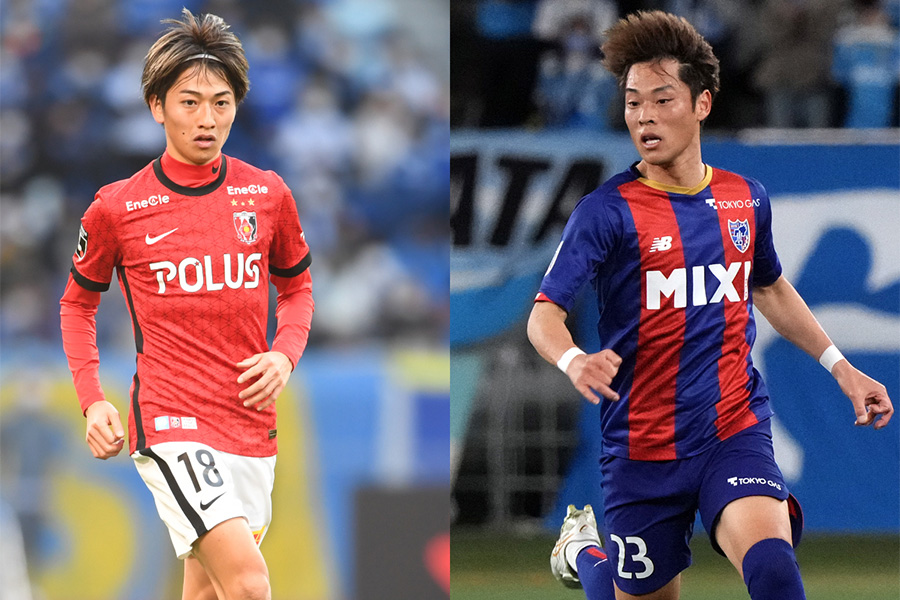 浦和でプレーするMF小泉佳穂とFC東京DF渡邊凌磨【写真：Getty Images】