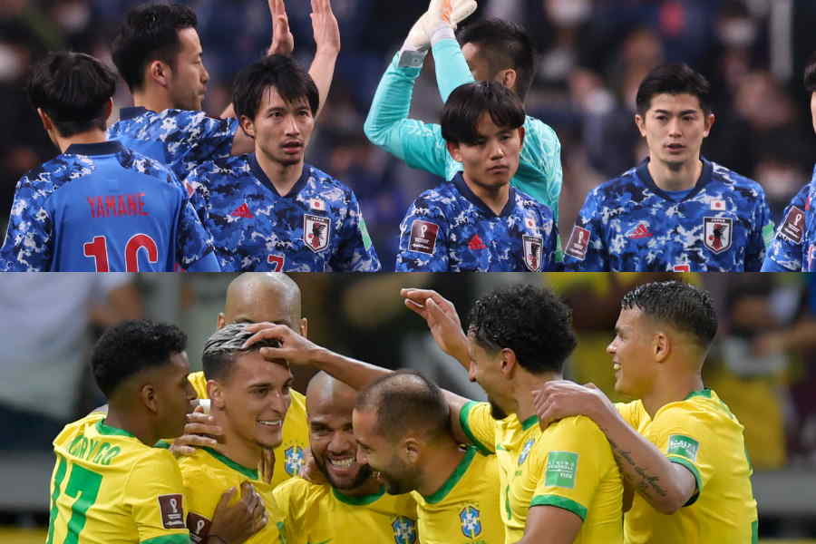 日本とブラジルの対戦に言及【写真：Getty Images ＆ 高橋 学】