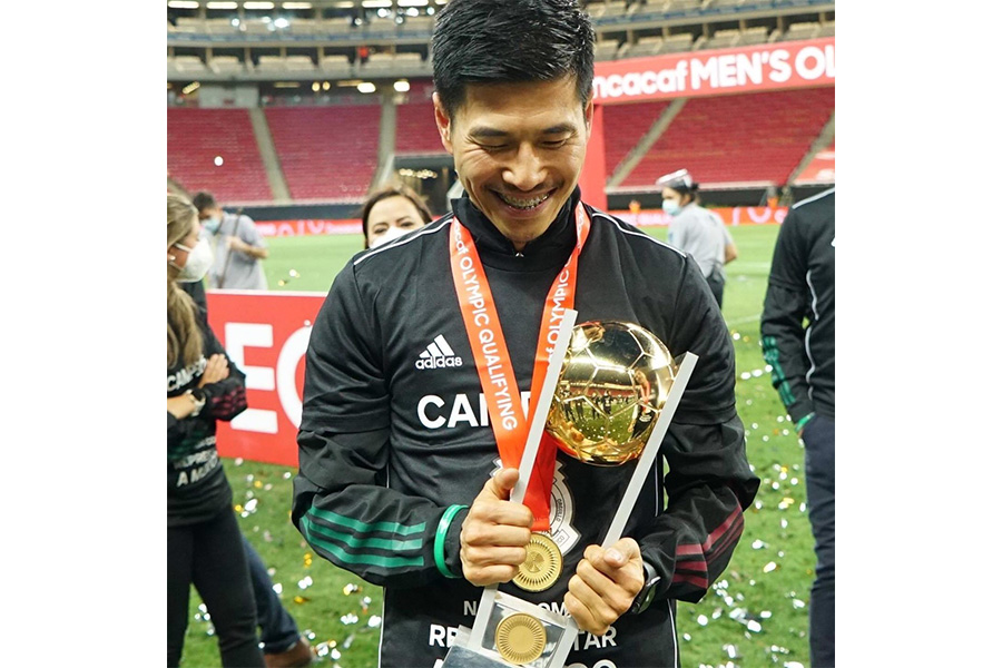 メキシコ代表の一員として東京五輪に臨む西村亮太氏【写真提供:メキシコサッカー連盟】