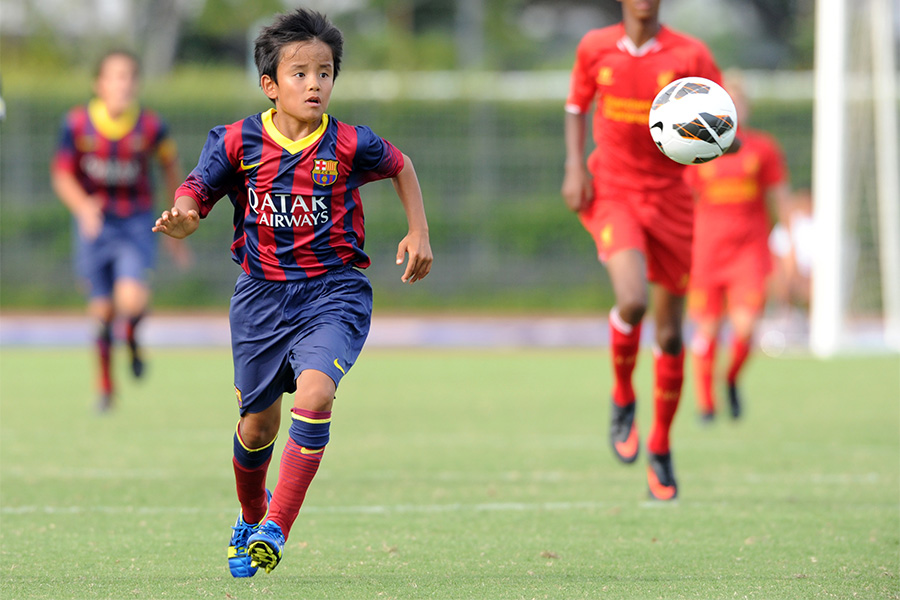 バルセロナの下部組織でプレーをしたMF久保建英【写真:Getty Images】
