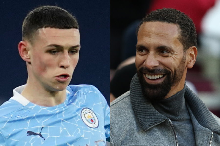 マンCの20歳MFフォーデンと元イングランド代表のファーディナンド氏【写真:Getty Images & AP】