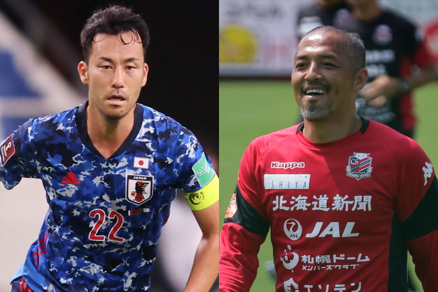 吉田麻也と小野伸二【写真：高橋 学 ＆ グレアトーン】