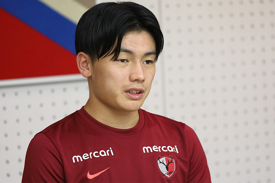 上田綺世がベルギーリーグに挑戦【写真：(C) KASHIMA ANTLERS】