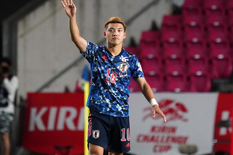 2ゴールを決めた日本代表MF堂安律【写真：Getty Images】