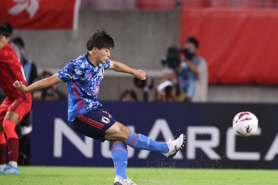 先制ゴールを決めた日本代表MF相馬勇紀【写真:高橋 学】