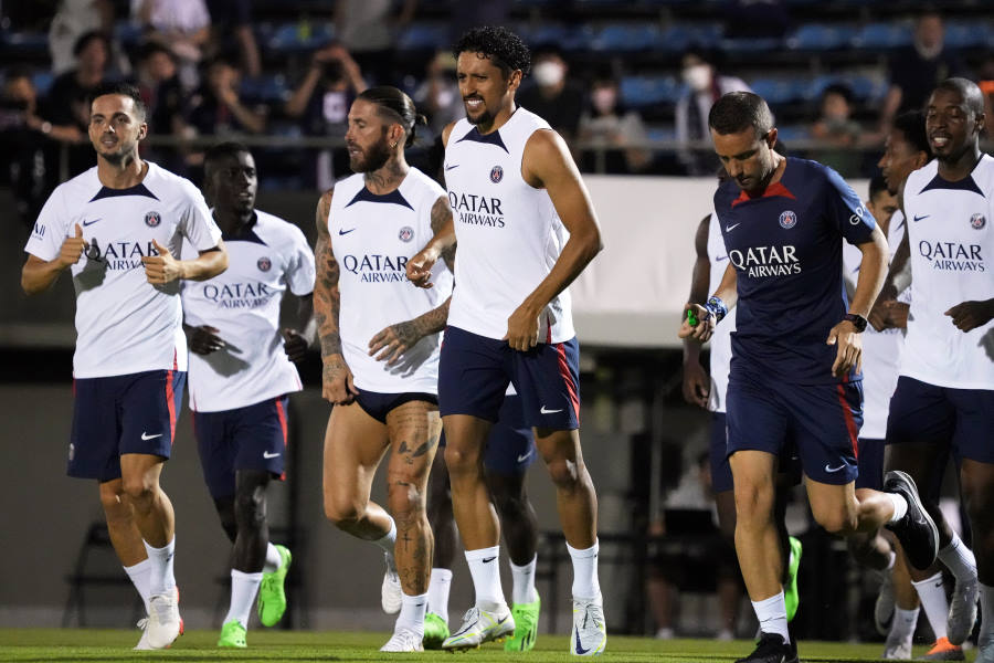 来日中のPSG【写真：Getty Images】