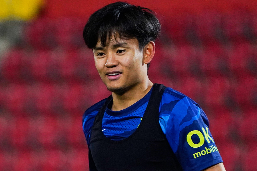 ソシエダの練習に参加した久保建英【写真：Getty Images】