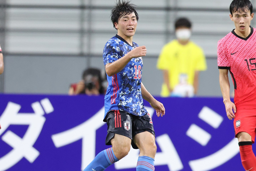 韓国戦にスタメン出場のMF相馬勇紀【写真：高橋 学】