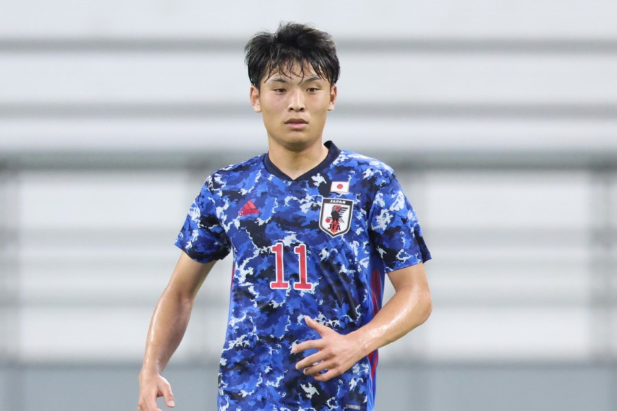 3点目を決めた日本代表FW町野修斗【写真：高橋 学】