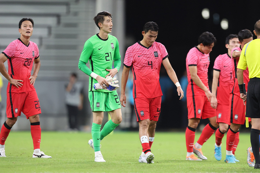 日本に0-3で敗れた韓国【写真：高橋 学】
