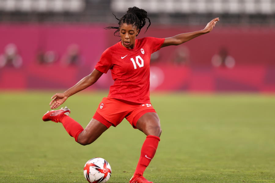 カナダ女子DFローレンス【写真：Getty Images】