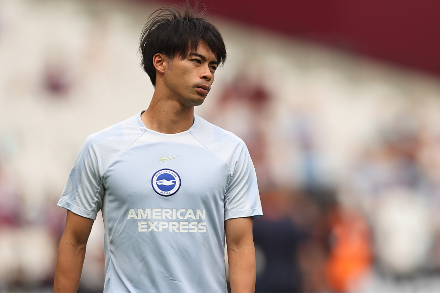 三笘薫はリーズ戦でベンチスタート【写真：Getty Images】