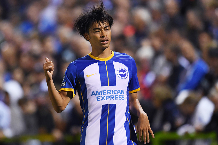 リーズ戦の後半途中から出場したMF三笘薫【写真：Getty Images】