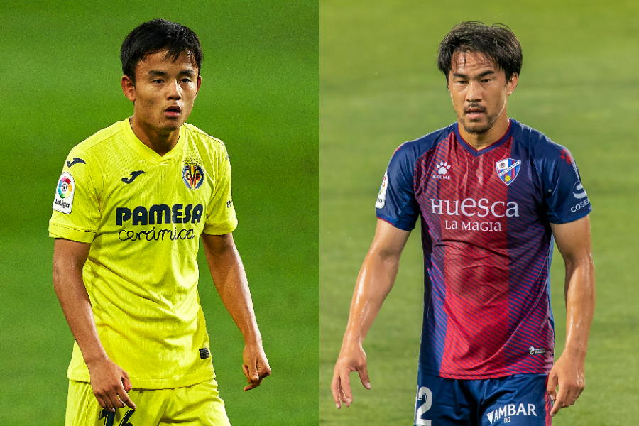 久保と岡崎の“日本人対決”は先発で実現の可能性も…【写真：Getty Images ＆ SD Huesca】