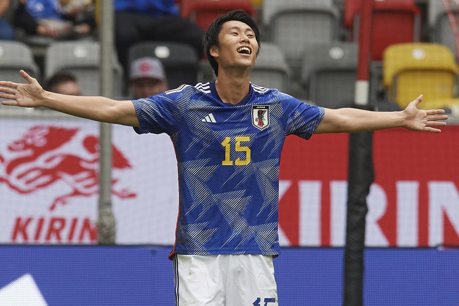 先制ゴールを決めたMF鎌田大地【写真：Getty Images】