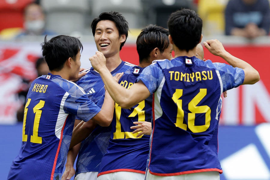 2-0と勝利した日本代表【写真：Getty Images】