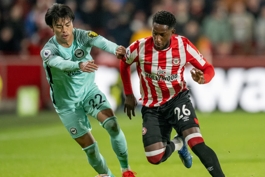 好プレーを見せたブライトンMF三笘薫【写真:Getty Images】