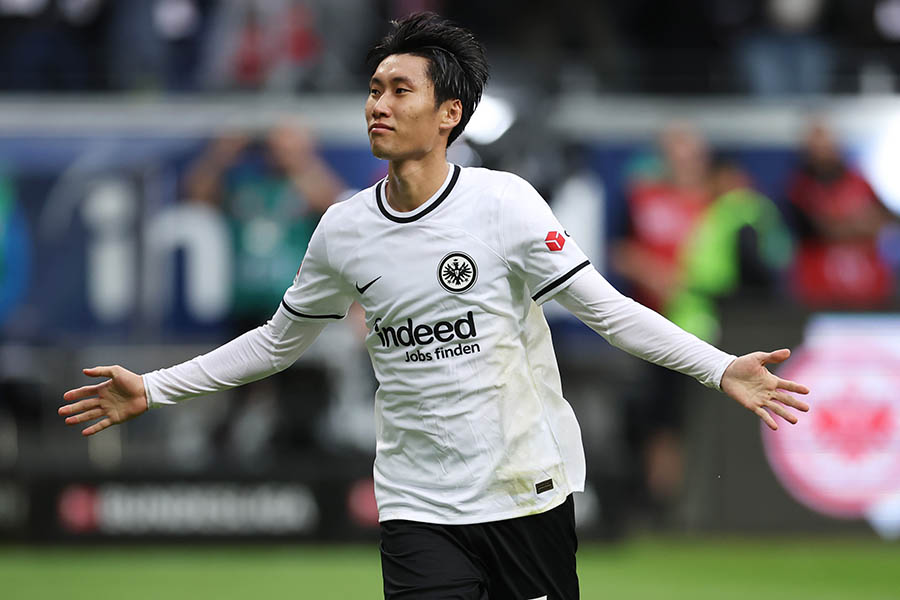 2ゴールを決めた鎌田大地【写真：Getty Images】