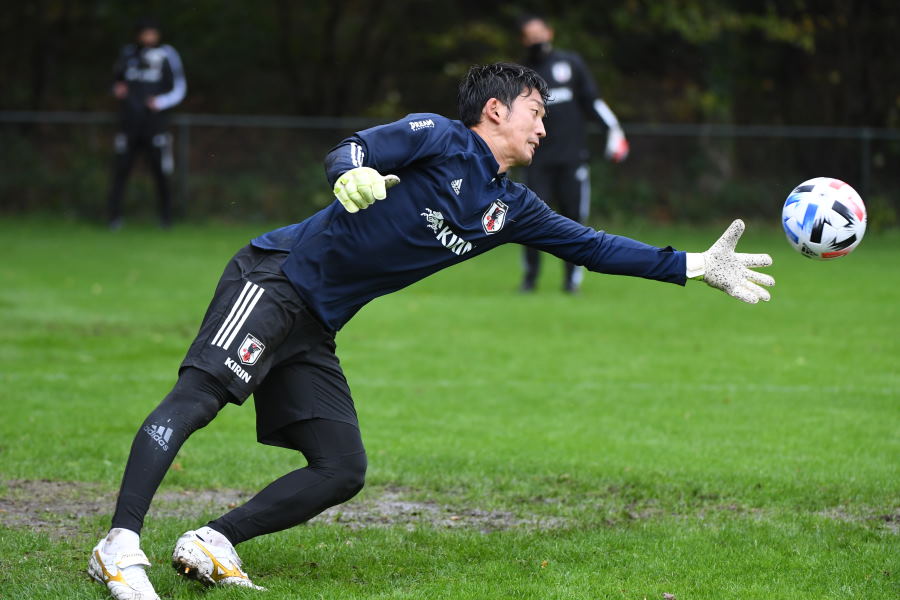 トレーニング中の日本代表GK権田修一【写真：©JFA】