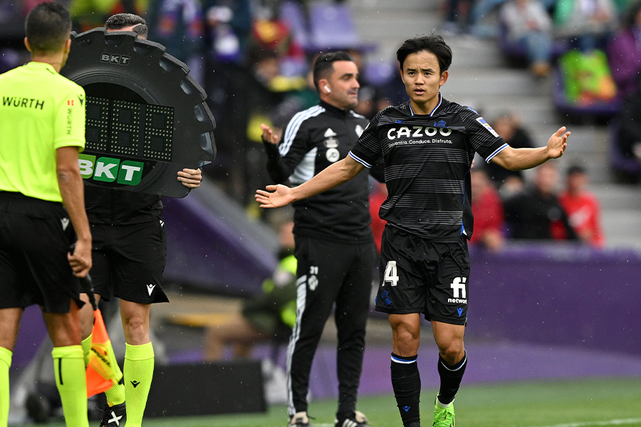 久保建英のゴールはVARで取り消しに【写真：Getty Images】