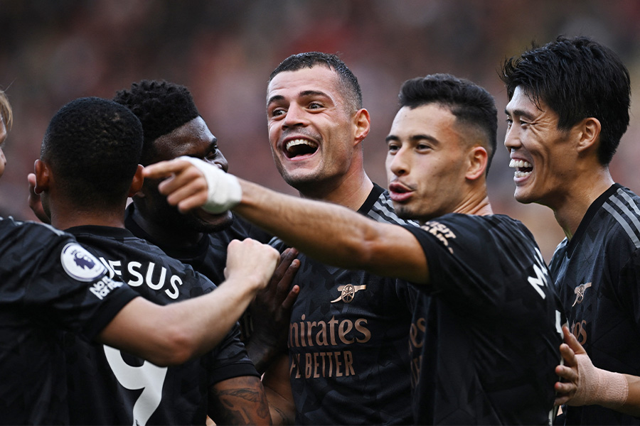 ジャカのゴールでアーセナルが先制【写真:ロイター】