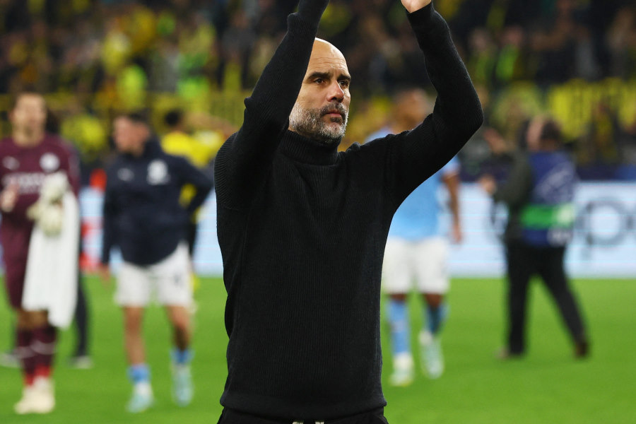 マンCを率いるジョゼップ・グアルディオラ監督【写真：ロイター】