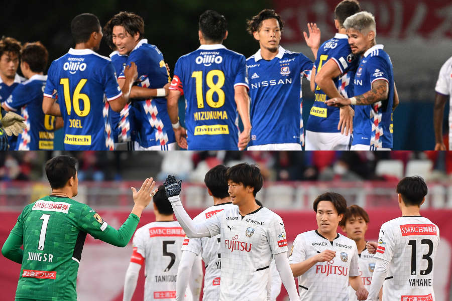 優勝争いをする横浜FMと川崎【写真：徳原隆元 & 高橋 学】