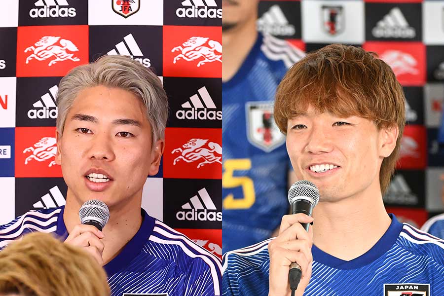 浅野拓磨(左)と板倉滉【写真:(C)JFA】