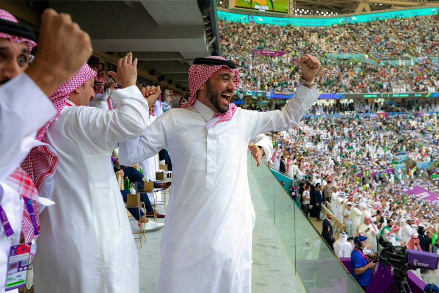 アルゼンチンに勝利したサウジアラビアでは休日が即決【写真：ロイター】