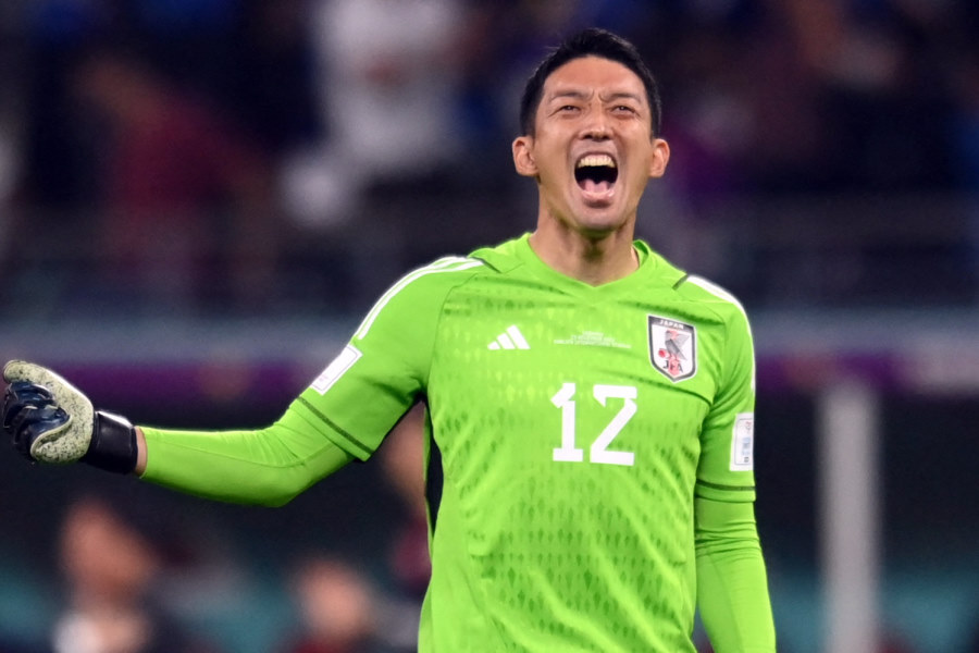 日本代表GK権田修一【写真：徳原隆元 （FOOTBALL ZONE特派）】