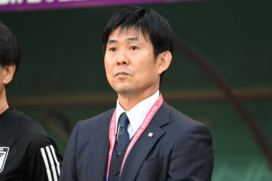 日本代表を率いる森保監督【写真：徳原隆元（FOOTBALL ZONE特派）】