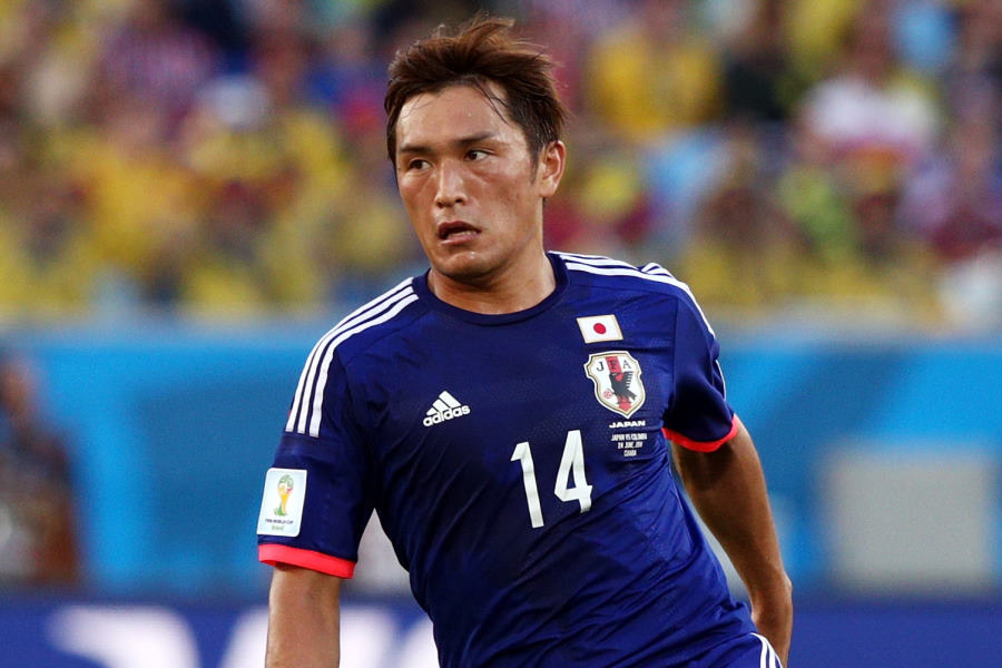 2014年のブラジルW杯で自身初の舞台に立った青山敏弘【写真：Getty Images】