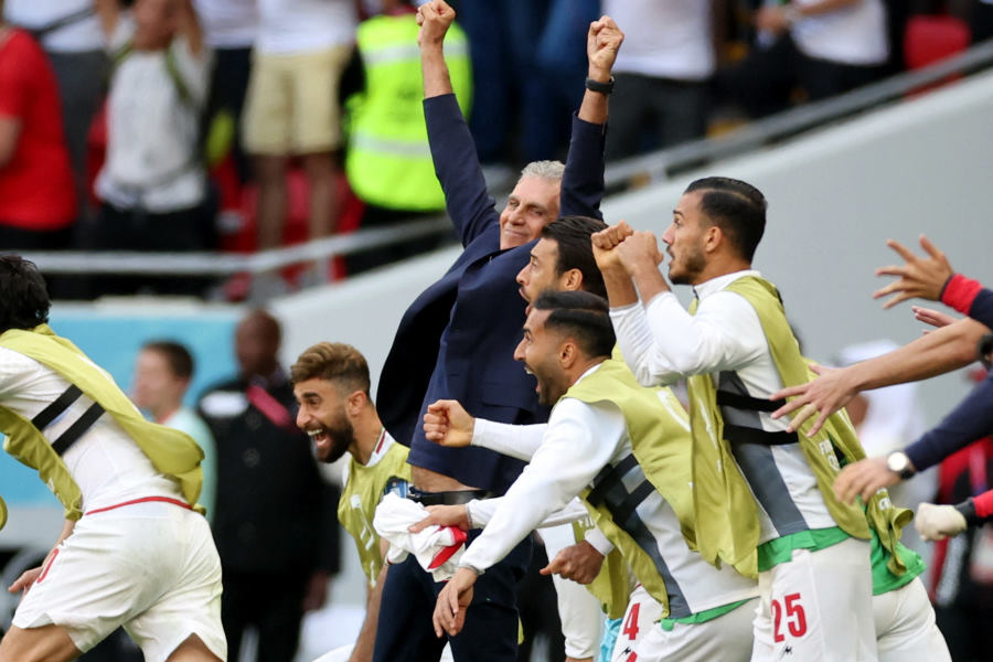 首を絞めて歓喜する姿が話題に【写真：ロイター】