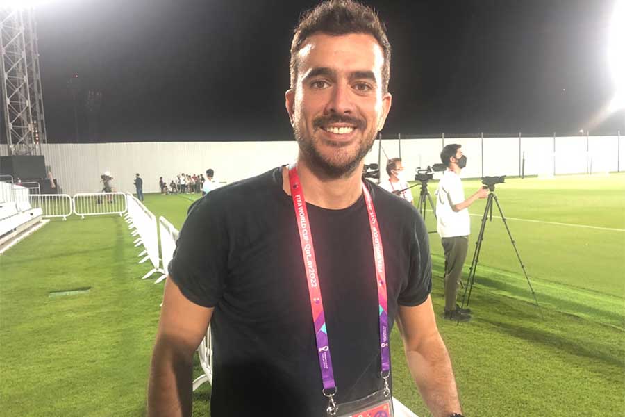 アドリア・アルベッツ記者【写真：FOOTBALL ZONE編集部】