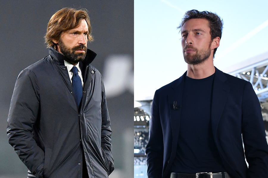 ユベントスを率いるアンドレア・ピルロ監督とクラウディオ・マルキージオ氏【写真:Getty Images & AP】