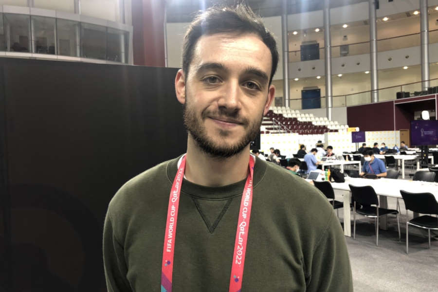 フランス人記者・パティ・ヴリグノン・エチェカハレタ氏【写真:FOOTBALL ZONE編集部】